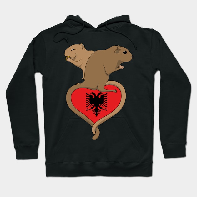 Gerbil Albania (light) Hoodie by RampArt